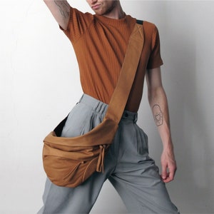 3 in 1 Kamel Leder Umhängetasche weiches Leder Hobo Bag slouchy Leder Geldbörse Leder Sling Bag Leder Reisetasche Frauen Leder Messenger