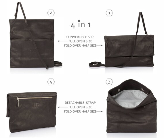 black fold over purse