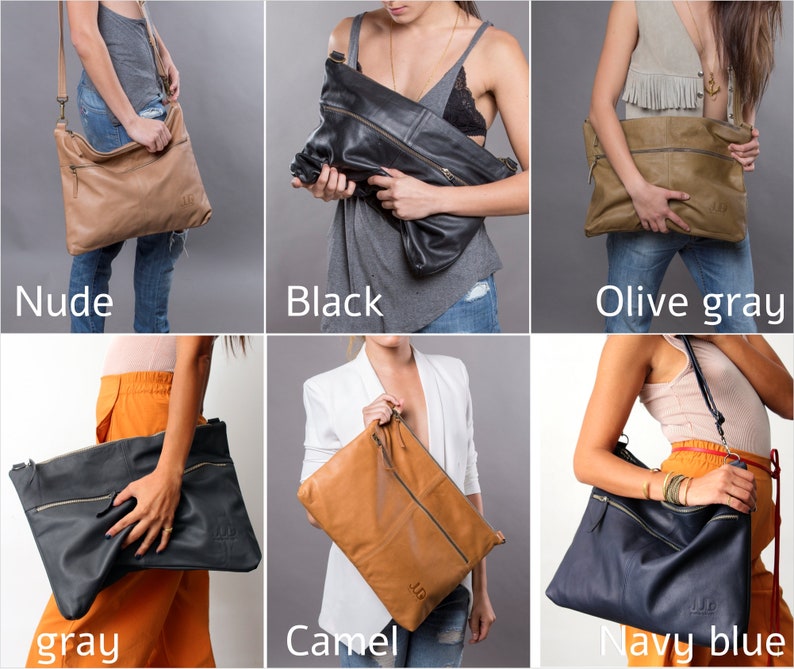 blush leather bag women soft leather bag SALE leather crossbody bag women leather messenger bag oversize leather clutch soft leather handbag image 3