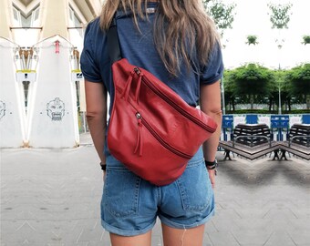 chiiiibag♡Shrink Leather Waist Bag
