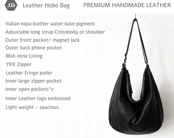 ショルダーバッグ・ポシェット Zipper Finishing Leather Hobo Bag Black il_fullxfull.1353482631_8e1g.jpg