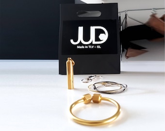 Brass ring BRACELET key holder- gold key holder- keys organizer- piercing key holder- Metal gold key holder- brass ring keychain-unique gift