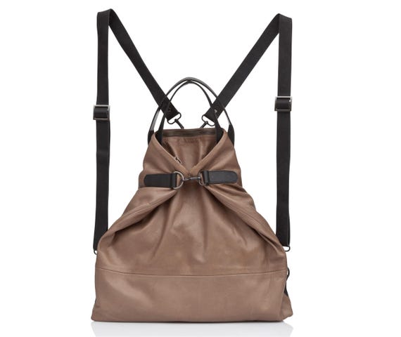 Walnut brown leather backpack women convertible leather bag soft leather bag Leather backpack women laptop Backpack women leather Rucksack