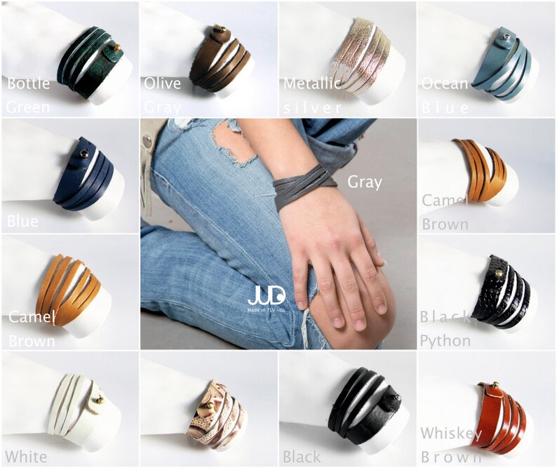 SALE Leather Wrap Bracelet Double Wrap Leather Bracelet Etsy