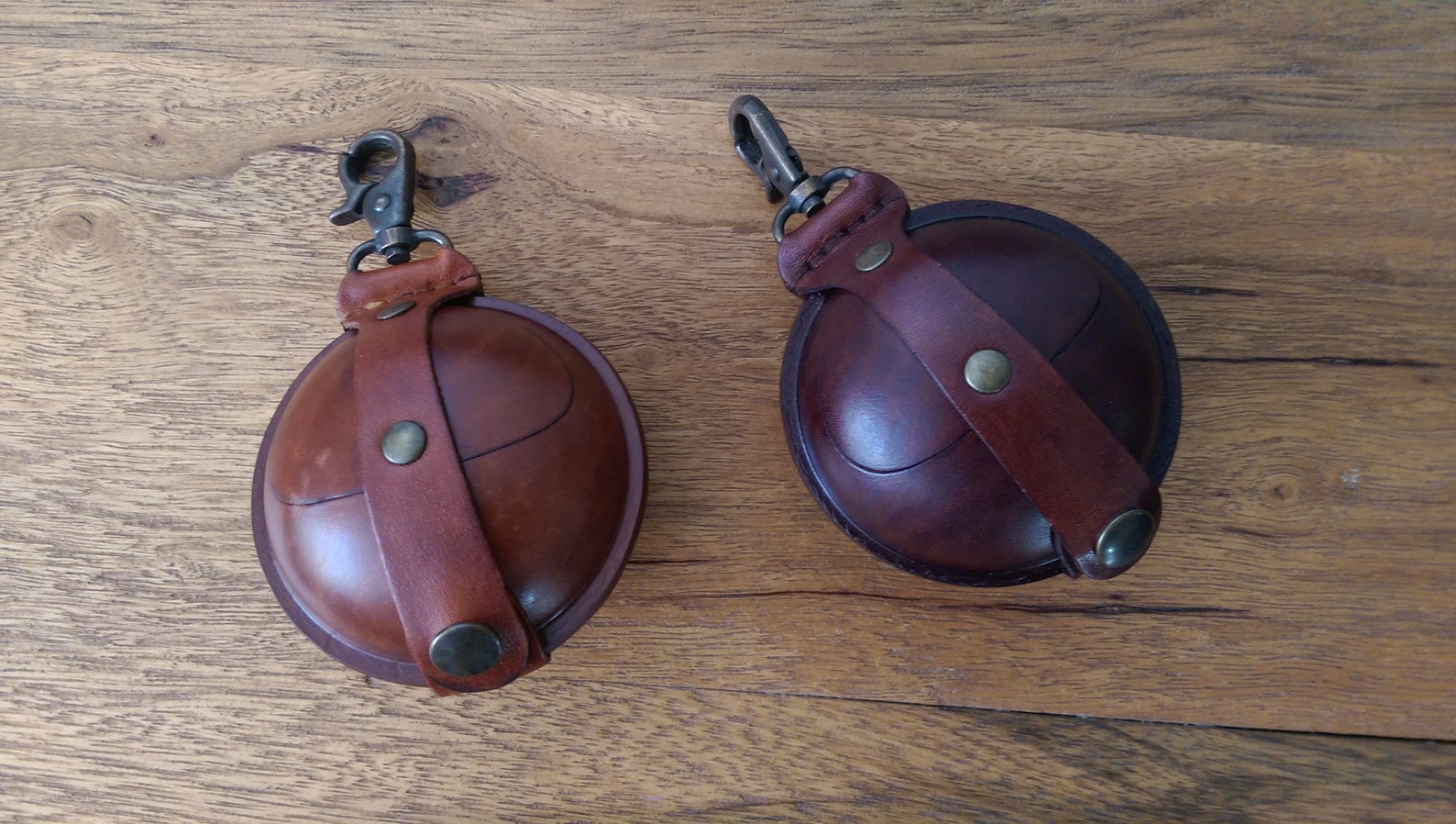 Leather purse ball shape leather wallet clutch wallet Etsy