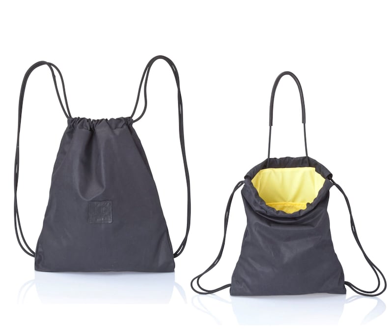 black rucksack handbag