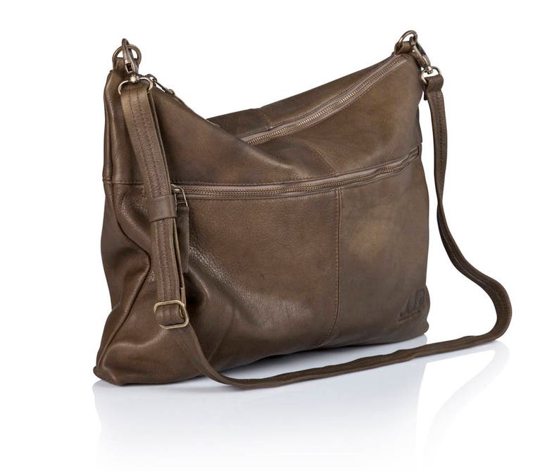 Gray leather bag women leather messenger bag SALE large Etsy