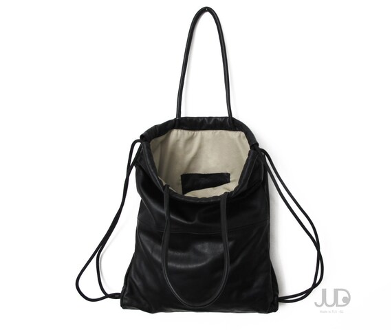 multiway leather backpack