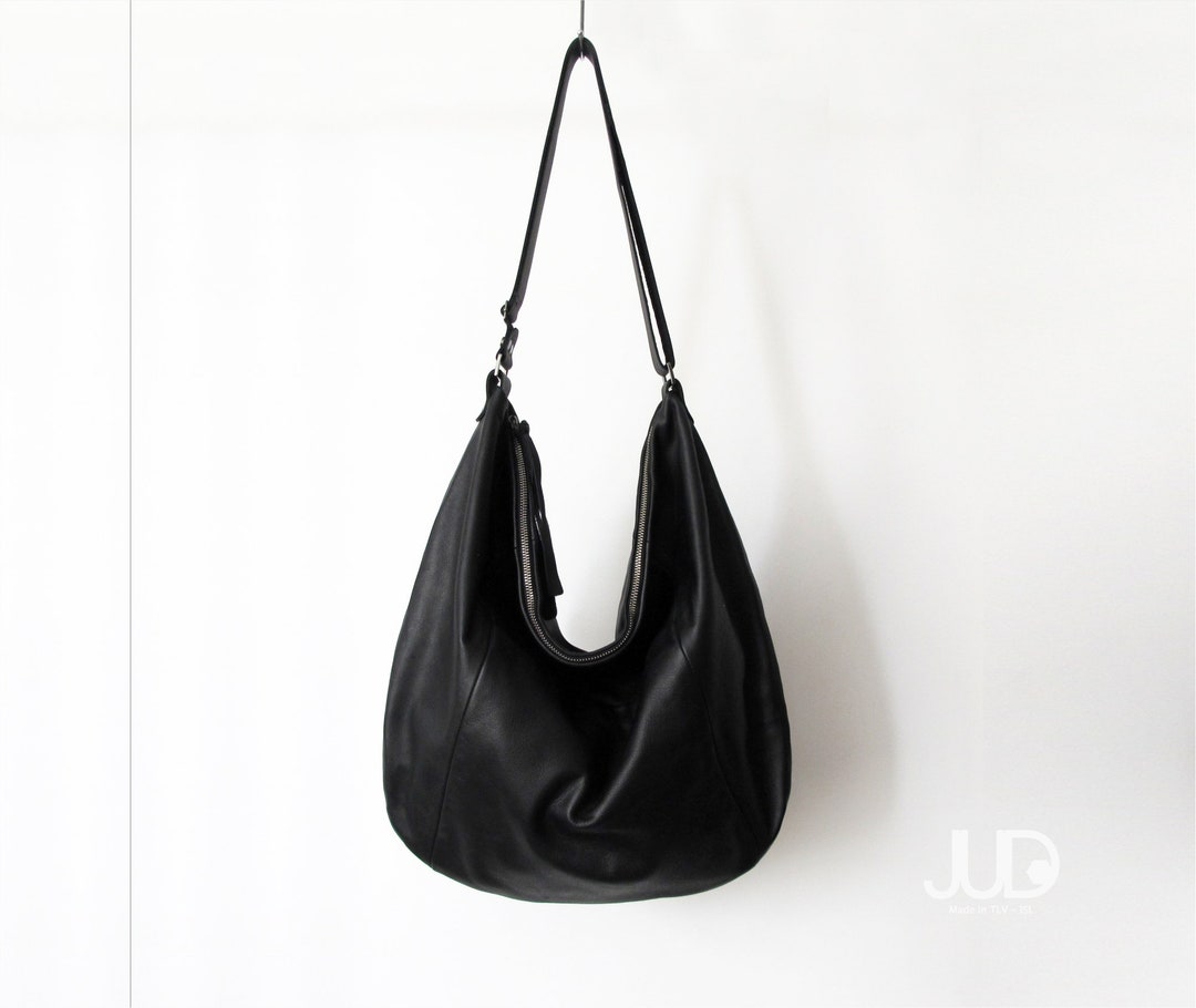 ★JILLSTUART★ Of Black Slouchy Hobo Bag JLBA5E500BK Jill Stuart Leather Hobo - Black Hobos, Handbags - JIS28378
