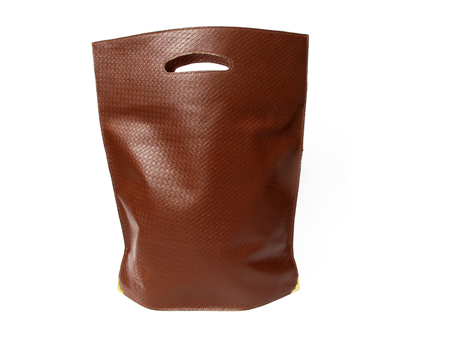 Woven brown leather handbag foldover purse Black Friday SALE | Etsy