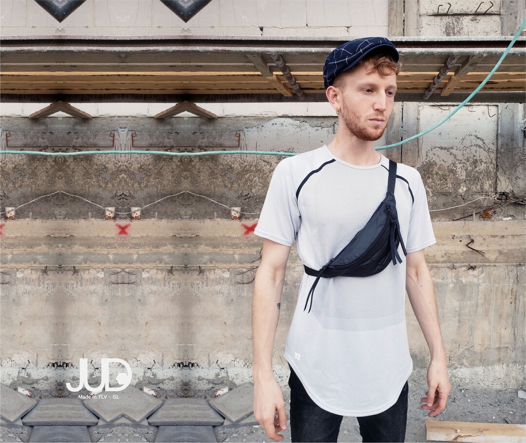 Black Leather Fanny Pack Men Black Leather Hip Bag SALE