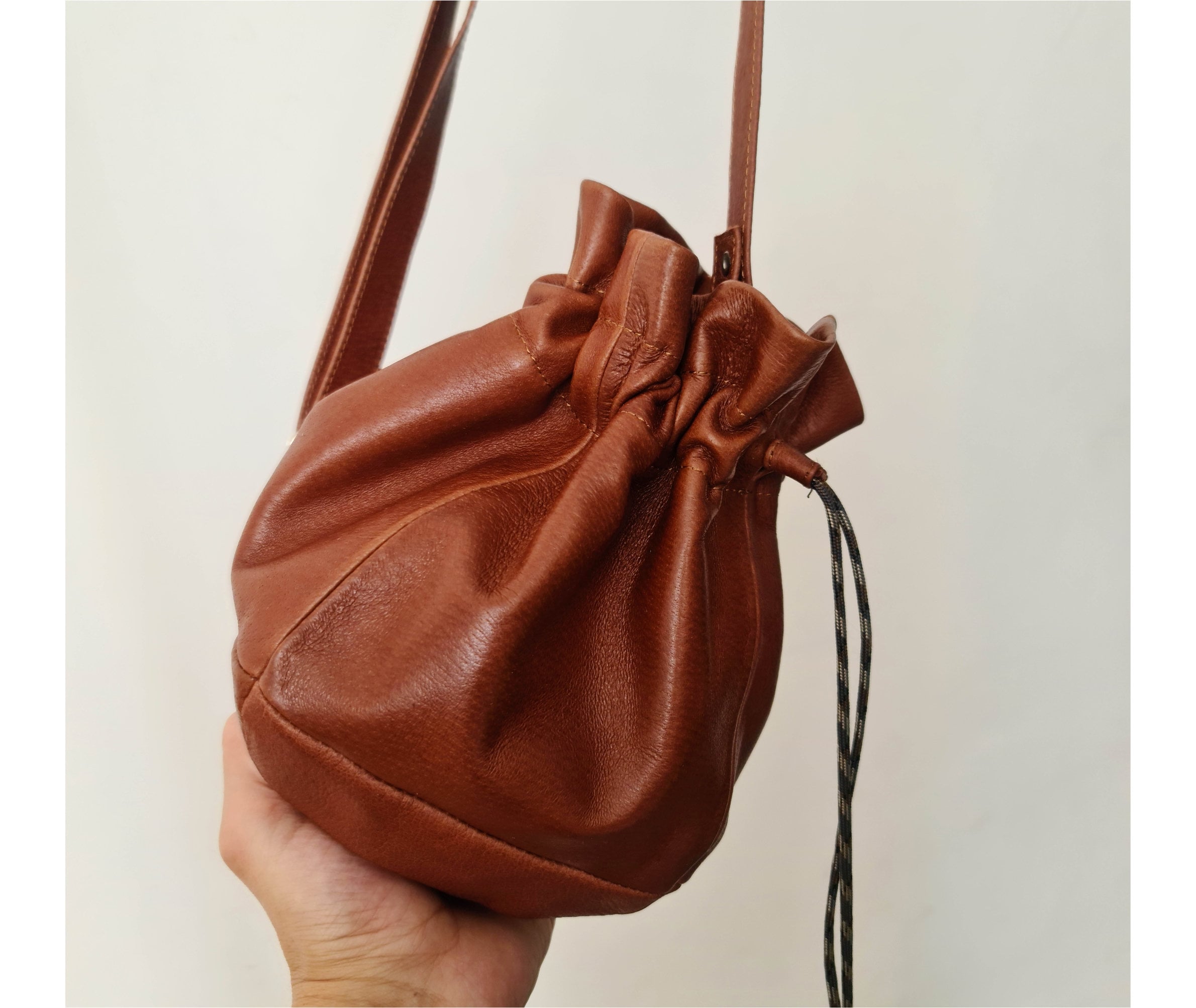 Liberté Bucket Bag - Honey - Bovine leather - Sézane