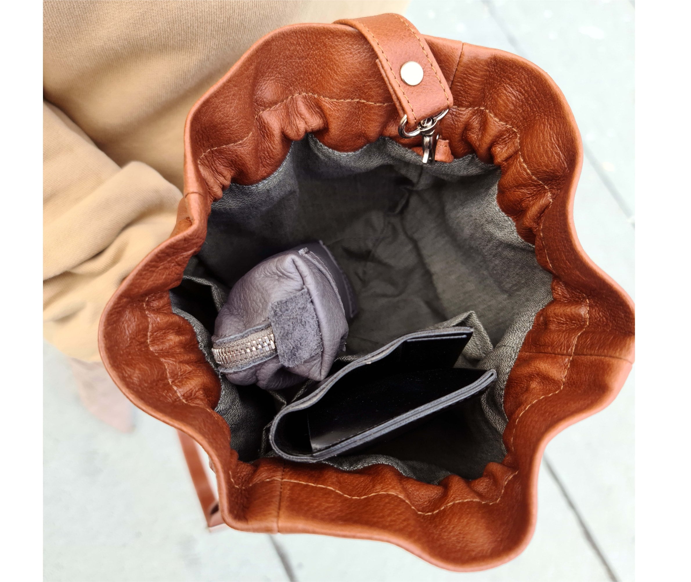 Round Leather Bag Crossbody Leather Bag Women Leather Bag