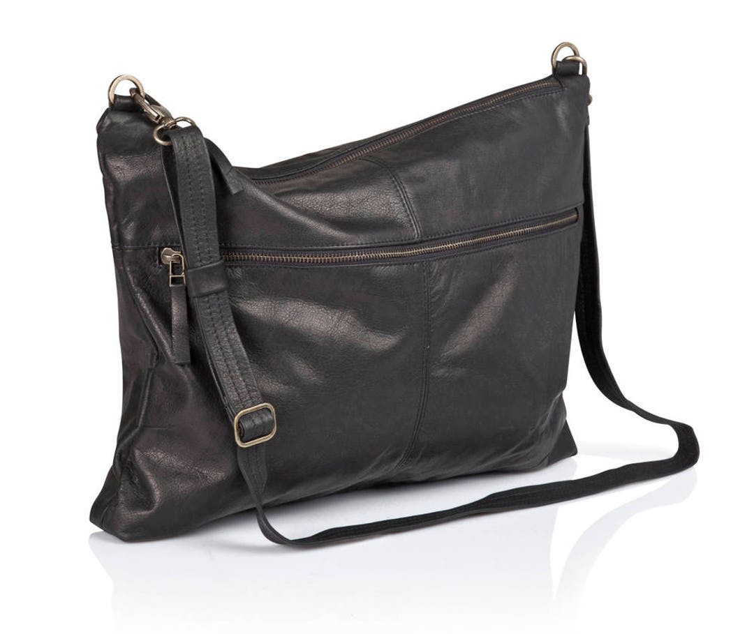 2in1 Black Leather Bag Women Soft Leather Bag SALE Leather Etsy