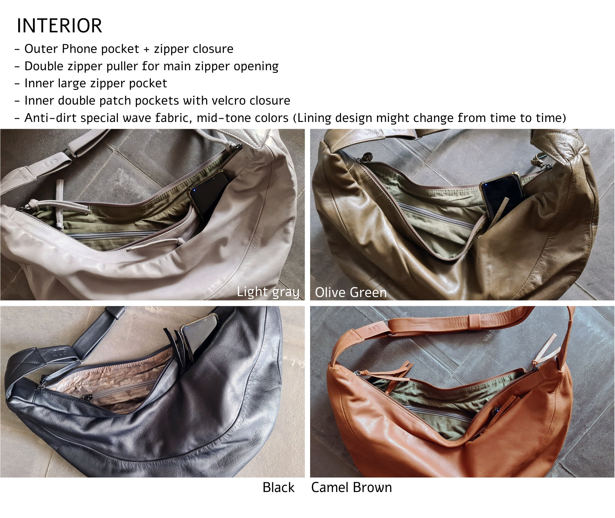 Leather Banana Bag Women Black Leather Bag Hobo Leather Bag Etsy