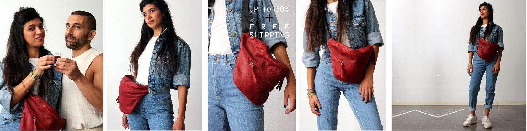 3in1 Black Leather Crossbody Bag UNISEX Leather Hobo Bag