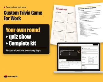 Custom Trivia Game for Work, Personalized Office Christmas Party Quiz Show, Company Trivia Round From Your Team Facts