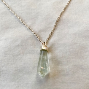 Aquamarine Pendant, with sterling silver handmade artisan jewelry