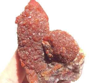 Red Quartz Crystal, Strawberry Quartz, home decor, gift