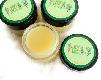 Sacred Herb Salve, healing salve for skin care, bath and beauty, gift, 1 oz