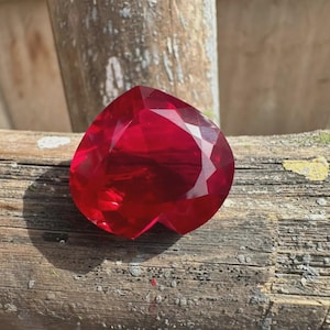 65 Ct Big Ruby GIE Certified Flawless Natural Red Ruby Heart Cut Loose Maha Rani Gemstone F03 AAA+ With Free Gift+