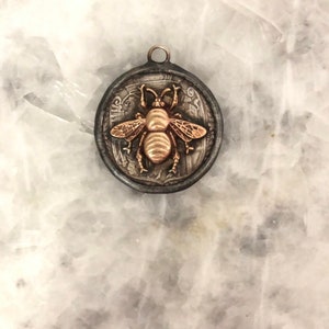 Queen Bee Coin Pendant, Brass, European coin 1564 Replica, Soldered, 43mm, Handmade, 2 Sided, Lead Free