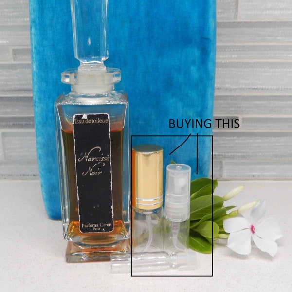 CARON Narcisse Noir Eau de Toilette 1980s Sample Sizes