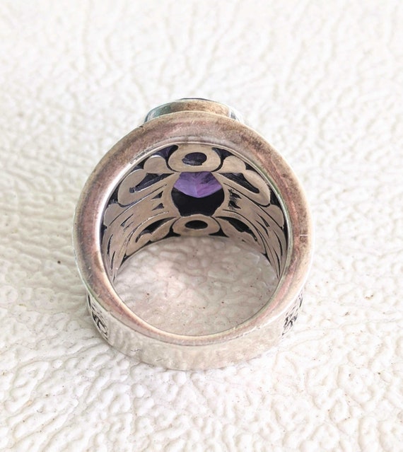 Amethys,  10 Carat, Sterling Silver Ring Bali  Af… - image 3