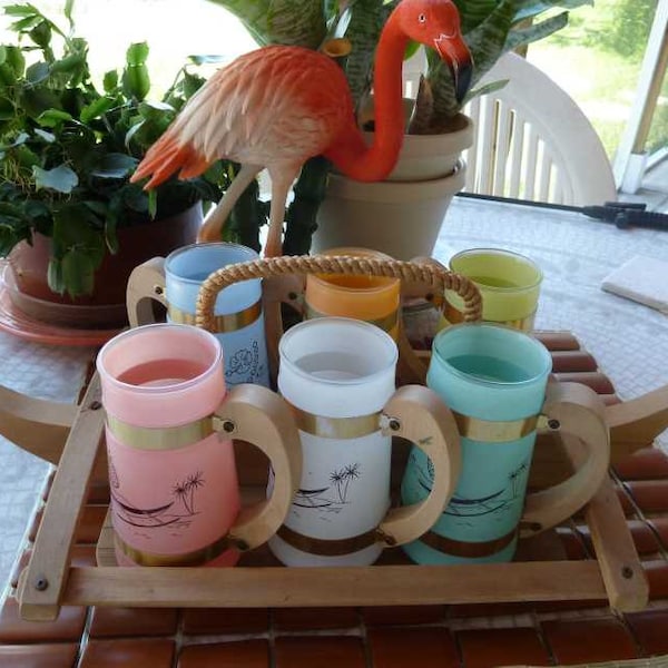 Siesta Ware TIKI Mugs in Outrigger Hawaii Trader Vic Tropical Key West Chic