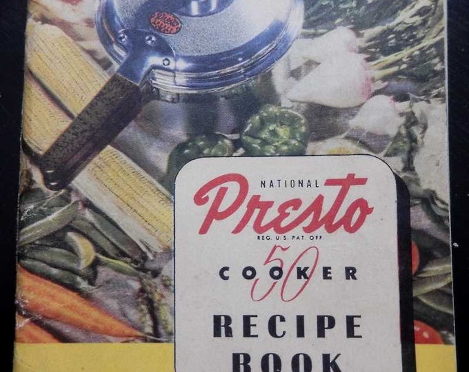 1945 Presto Pressure Cooker Recipe Book Color Pictures Etsy