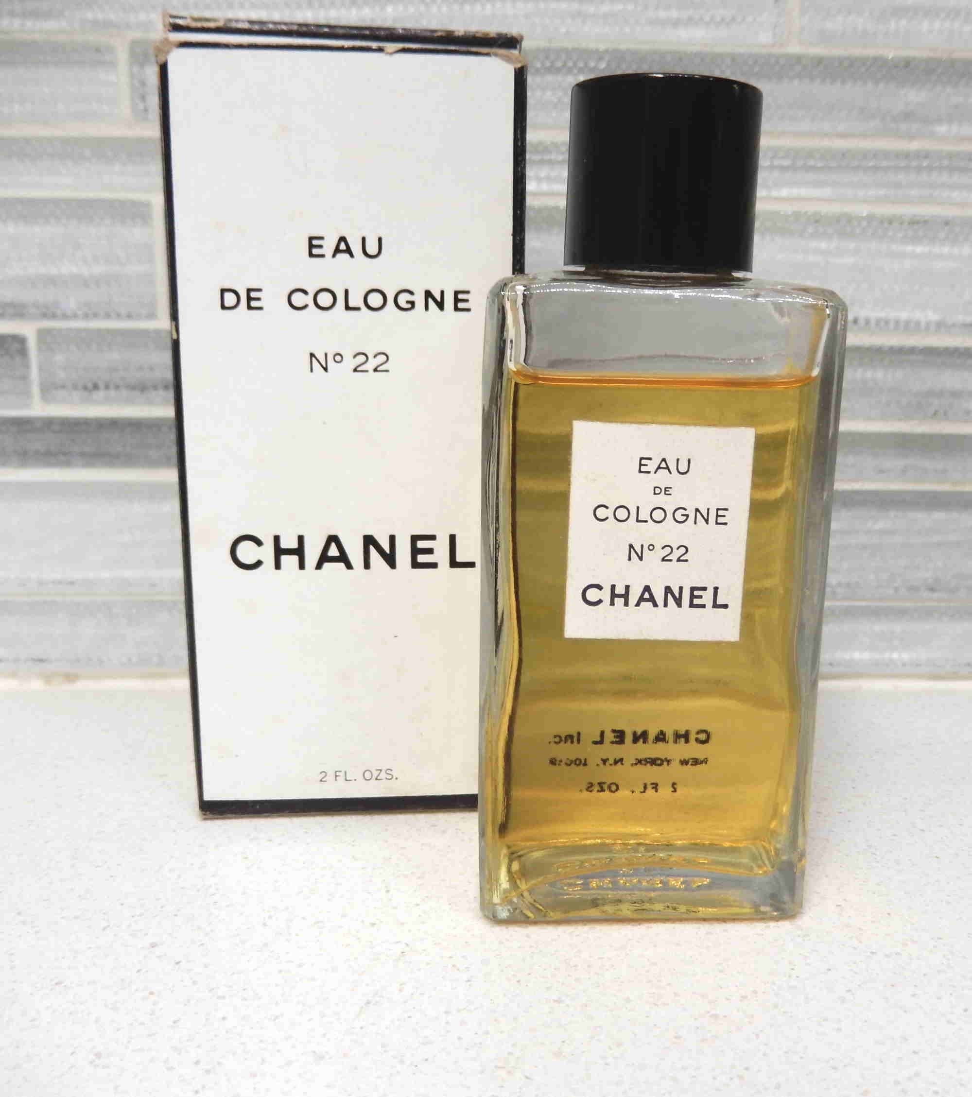 Vintage Chanel No. 22 Eau De Cologne Splash 2 oz. 60 ml - .de