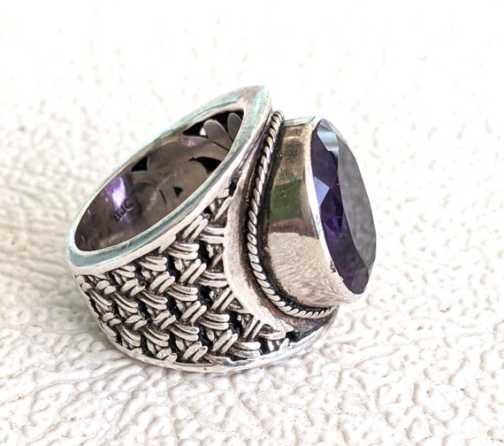 Amethys,  10 Carat, Sterling Silver Ring Bali  Af… - image 5