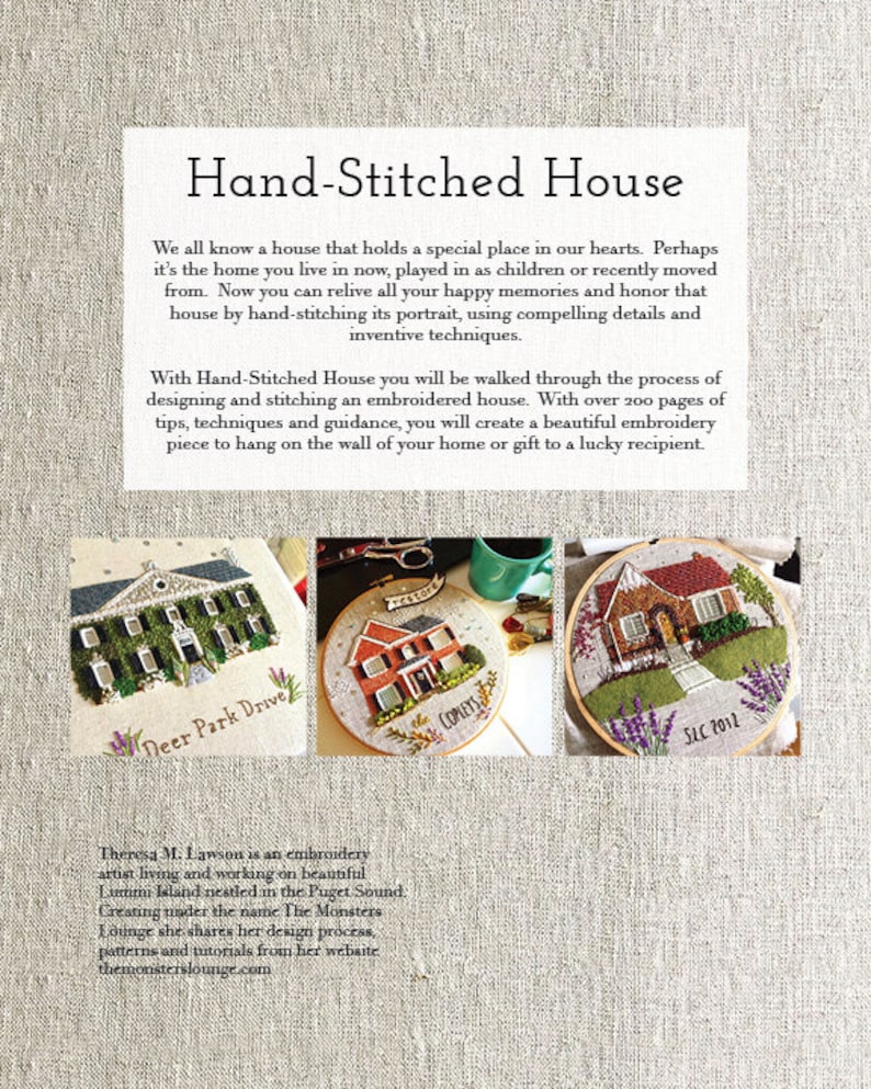 Hand-Stitched House: a guide to designing and embroidering a portrait of your house image 2