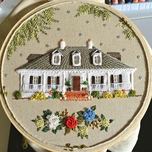 Hand-Stitched House: a guide to designing and embroidering a portrait of your house image 5