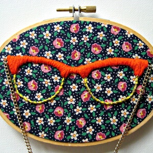 RETRO SPECTACLES EMBROIDERY Pattern pdf Instant Download image 2