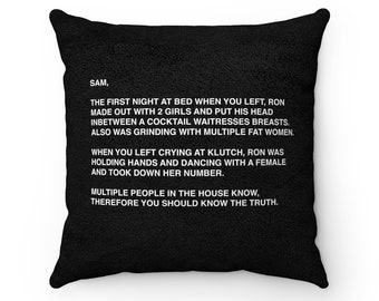 New Girl Bed Inspired Pillow Faux Suede Square Pillow Etsy