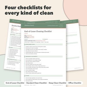 Cleaning Business Bundle, 18 Editable Cleaning Forms, House Cleaning Checklists, Service Agreement, Invoice & Quote Tracker 画像 4