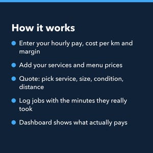 Mobile Detailing Job Costing Spreadsheet, Auto Detailer Quote Calculator, Excel Google Sheets image 4