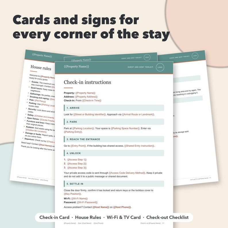 Welcome Book, Short Term Rental and Vacation Rental Host Bundle, Guest Guide, Checklists, Messages & Cost Tracker image 4