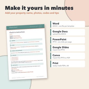 Welcome Book, Short Term Rental and Vacation Rental Host Bundle, Guest Guide, Checklists, Messages & Cost Tracker image 7