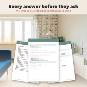 Welcome Book, Short Term Rental and Vacation Rental Host Bundle, Guest Guide, Checklists, Messages & Cost Tracker image 8