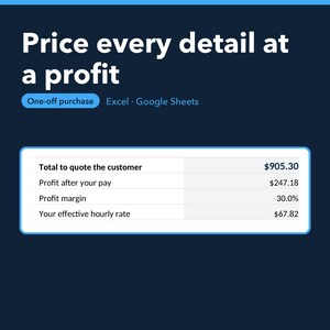 Mobile Detailing Job Costing Spreadsheet, Auto Detailer Quote Calculator, Excel Google Sheets