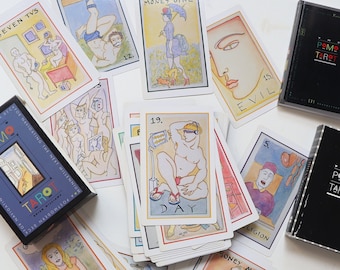 Vintage 1994 Pomo Tarot Cards Deck Set by Brian Williams Postmodern