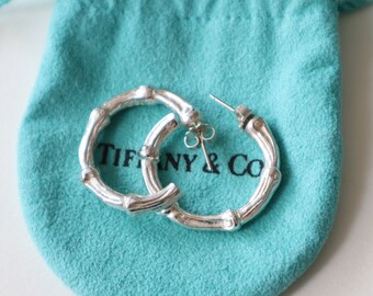 Tiffany \u0026 Co Bamboo Large Hoop Earrings 