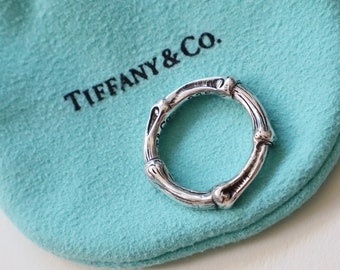 Tiffany & Co Bamboo Ring Size 5.5 Sterling Silver Minimalist 90s Natural Botanical