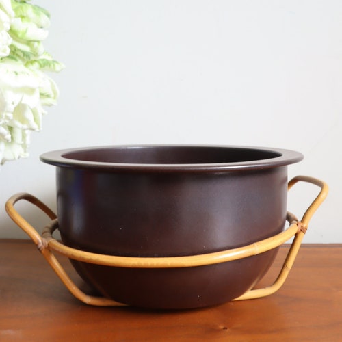 Arabia Finland Bowl buy Liekki with Rattan Handle Ulla Procope Casserole