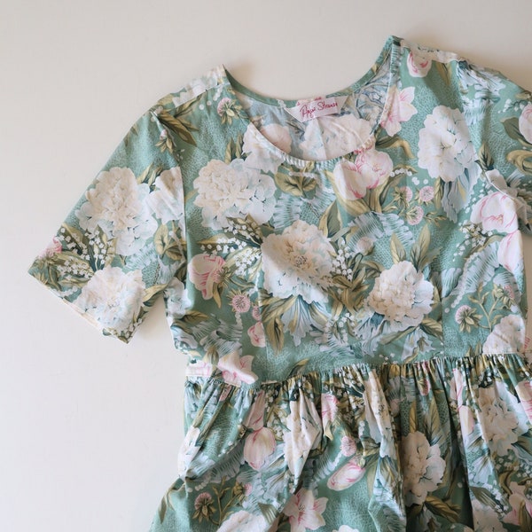 Angie Strauss Pastel Floral 90s Dress Sz 4