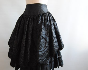 Lolita Lempicka Dreamy Full Ruffle Skirt Black Size M Short Vintage