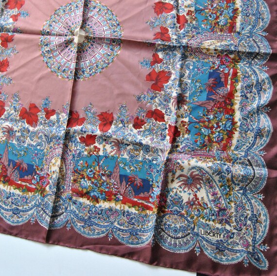 34" Liberty of London Square Silk Scarf Contempora