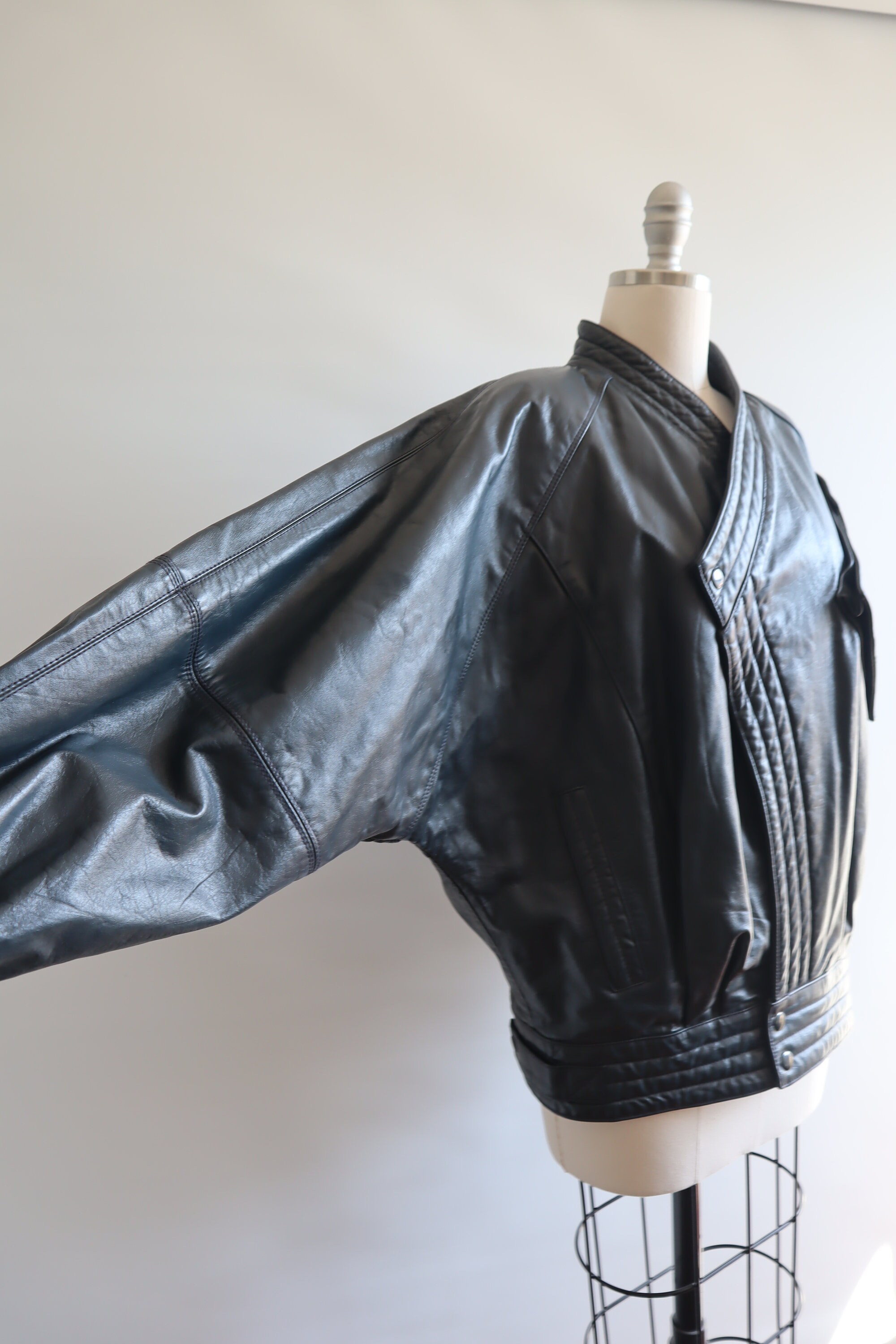Anne Marie Beretta Vintage Oversized Leather Outerwear